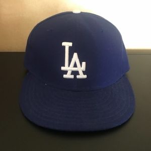 Fitted Blue Dodgers Hat Size 7
